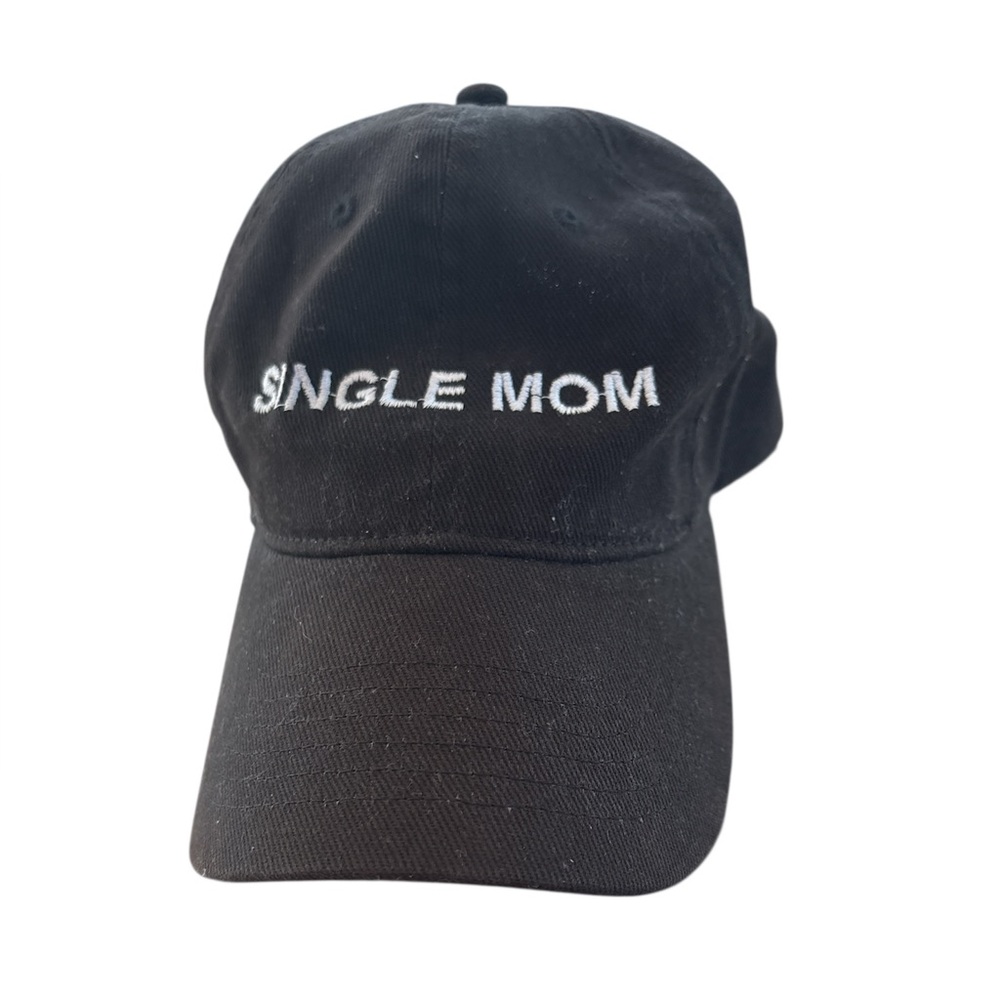 Black 'Single Mom' Baseball Cap - image 1